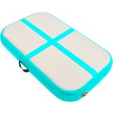 vidaXL Napihljiva gimnastična podloga s tlačilko 60x100x15 cm zelena | Shoptok.si
