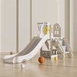 Feelkids Dečji tobogan sa košem "Veselo pače" 170 cm (sivo beli) Cene