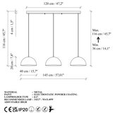 Opviq Luster Kure-40-Mr-722-2, 145x40x116cm, IP20, Zlatna | Eponuda.ba