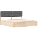  Krevetni okvir s tapiciranim uzglavljem Tamno siva 200 x 200 cm | shoptok.hr