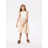 Reserved Pamučna haljina - bež | shoptok.hr