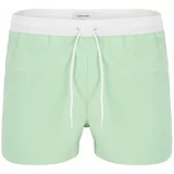 Calvin Klein Swimwear Kupaće hlače pastelno zelena / bijela