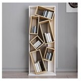 Hanah home Carmen Polica za knjige od bijelog hrasta 63x153,6x24cm, bijela | Eponuda.ba