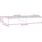 Metalni okvir za krevet bijeli 107x203 cm | shoptok.hr