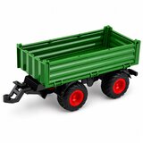  Agricultural Farm Tractor with Tipper Trailer Rubber Wheels Green 1:24 | Shoptok.si