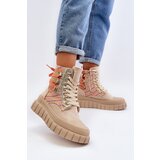 Boto Women's High Suede Sneakers Beige Eleamia | Shoptok.si