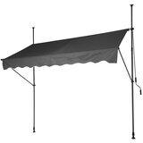 ProGarden nastavljiva balkonska tenda 250 × 120 cm z ročno korbo – siva | Shoptok.si
