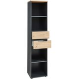 Voleo PISARNIŠKI REGAL 45/197/38 cm barve grafita, hrast artisan | Shoptok.si