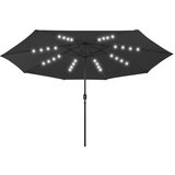  Zunanji senčnik z LED Lučkami 400 cm črn, (20611000) Cene