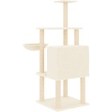  Penjalica za mačke sa stupovima za grebanje krem 132 cm | shoptok.hr