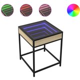 Maison Chic Nočna mizica - Nočna omarica - Nočna miza z neskončnimi LED sonoma hrast 40x40x51 cm, (21687304) Cene