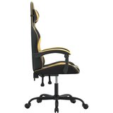 Igraća stolica crno-zlatna od umjetne kože | shoptok.hr