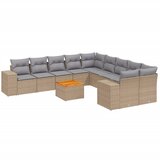  11-dijelni set vrtnih sofa od poliratana s jastucima bež | shoptok.hr