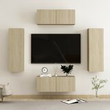 vidaXL 4-dijelni set TV ormarića boja hrasta sonome od iverice | shoptok.hr
