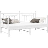vidaXL Krevetna rama s krevetom ispod Bijela 107x203 cm Čelik | shoptok.hr