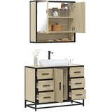  2-dijelni set kupaonskog namještaja boja hrasta sonome drveni | shoptok.hr