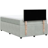  Krevet s oprugama i madracem svjetlosivi 120x190 cm baršunasti | shoptok.hr