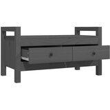  Klupa za hodnik siva 80x40x43 cm od masivne borovine | Eponuda.com