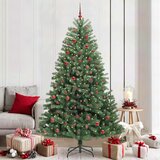  Umjetno božićno drvce s nogom Zelena 210 cm PVC i metal | shoptok.hr