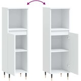 vidaXL Kopalniška omarica bela 30x30x100 cm inženirski les | Shoptok.si
