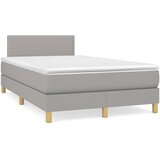  Krevet s oprugama i madracem svjetlosivi 120x190 cm od tkanine | shoptok.hr