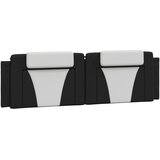  Jastuk za uzglavlje Viana crno-bijeli 183 cm od umjetne kože - Crno-bijelo 183 cm 1 | shoptok.hr