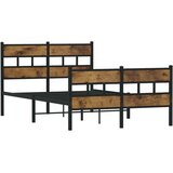 vidaXL Metalni okvir kreveta bez madraca boja hrasta 120x200 cm | shoptok.hr