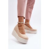 Boto Women's Wedge Espadrilles in Light Beige Malla | Shoptok.si