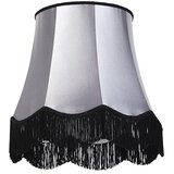 QAZQA Svilen senčnik črn s sivo 45 cm - Granny Cene