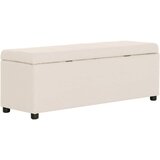  Klupa s pretincem za pohranu 116 cm krem poliesterska | Eponuda.ba