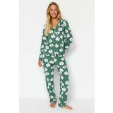 Trendyol Pajama Set - Green - Animal print Cene
