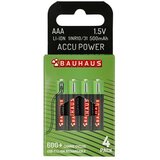 BAUHAUS Akumulatorske baterije (Micro AAA, Litij-ionska, 4 Kom.) | shoptok.hr