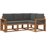  Set vanjskih sofa 4 kom. Prirodna i antracit Smeđa 191,5 x 132,5 x 73 cm | shoptok.hr