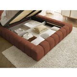 Bobochic Paris Narančasti tapecirani bračni krevet s prostorom za odlaganje s podnicom 180x200 cm Mont Blanc – | shoptok.hr