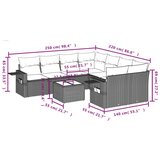 vidaXL 9-dijelni set vrtnih sofa s jastucima crni od poliratana | shoptok.hr