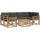 vidaXL Zunanja garnitura za sedenje z blazino 7 pcs Bela in antracit, (5000279485) | Shoptok.si
