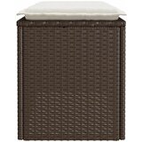  Vrtna klupa s jastukom smeđa 110x40x44 cm od poliratana | shoptok.hr