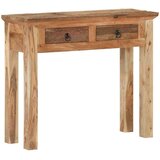vidaXL Konzolna mizica 90,5x30x75 cm trden akacijev in predelan les | Shoptok.si