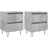 Maison Chic Dvo delni komplet Nočne omarice - Nočne mize betonsko siva 40x35x50 cm inženirski les, (21689419) | Shoptok.si