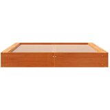 vidaXL Posteljni okvir voščeno rjav 120x200 cm trdna borovina | Shoptok.si