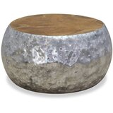 Maison Chic Klubska mizica - kavna mizica - Nizka mizica iz aluminija in tikovine 60x60x30 cm, (21754370) Cene
