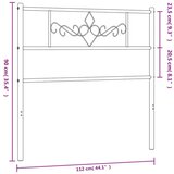  Metalno uzglavlje crno 107 cm | shoptok.hr