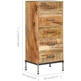  Ladičar od masivnog drva manga 45 x 35 x 106 cm | shoptok.hr