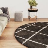vidaXL Košata preproga krem in antracitna φ120 cm | Shoptok.si