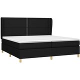  Krevet s oprugama i madracem crni 200x200 cm od tkanine | shoptok.hr