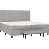  Krevet s oprugama i madracem svjetlosivi 200 x 200cm od tkanine | shoptok.hr