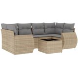 Maison Chic Seti vrtnega pohištva - Vrtna garnitura - Vrtni pohištvo set 7-delna z blazinami bež poli ratan, (21804860) | Shoptok.si
