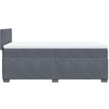 Box spring krevet s madracem tamnosivi 90x190 cm baršunasti | shoptok.hr