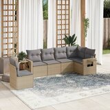 vidaXL 6-dijelni set vrtnih sofa s jastucima bež od poliratana | shoptok.hr