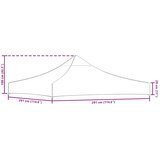 Krov za šator za zabave 3 x 3 m krem | shoptok.hr
